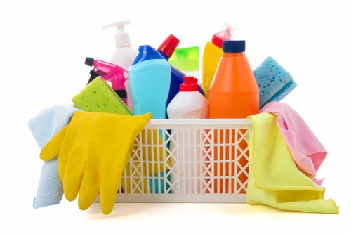 Cleaner managing waste and cleaning materials responsibly